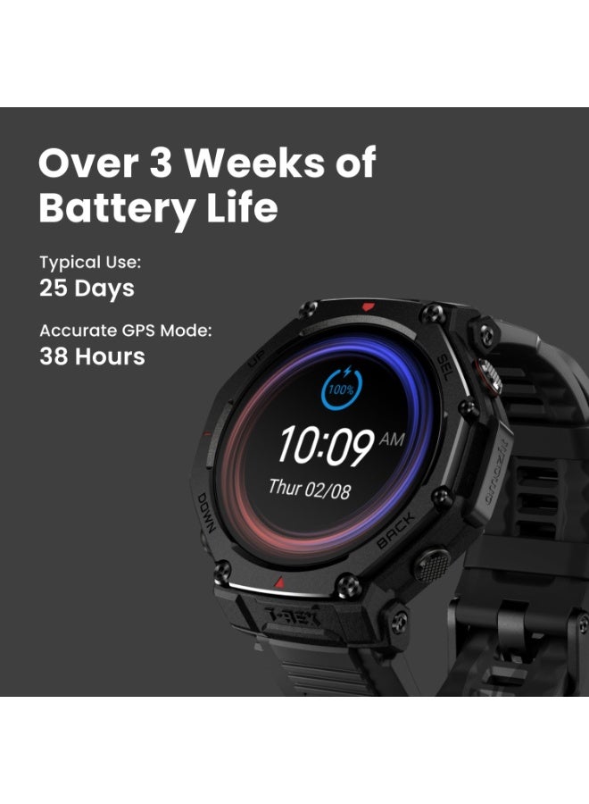 ساعة ذكية خارجية T-Rex 3 برو 48 مم شاشة AMOLED ياقوتية، إطار تيتانيوم، GPS مزدوج النطاق، خرائط غير متصلة، بطارية لمدة 25 يوم، مصباح يدوي مدمج، 10 ATM، أكثر من 180 وضع رياضي - Image 3
